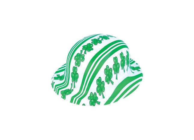 Kleeblatt Bowlerhut Aus Kunststoff Für Erwachsene - St. Patrick'S Day Kostümzubehör TK Gruppe® Grosshandel 