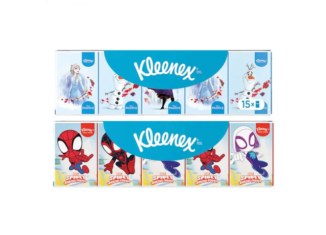 Kleenex Kids Disney Mini-Taschentücher 15x7 - Spaß & Sanft für Kinder TK Gruppe® Grosshandel 