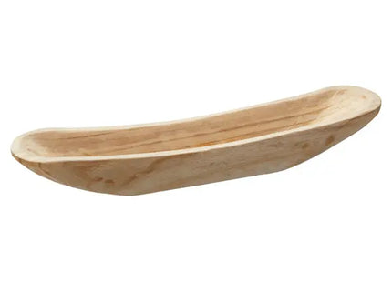 Kleine Boot-förmige Holz-Dekoschale, 60x12cm rustikale Holzschale, Deko Bootsschale, Holzbowl TK Gruppe® Grosshandel 