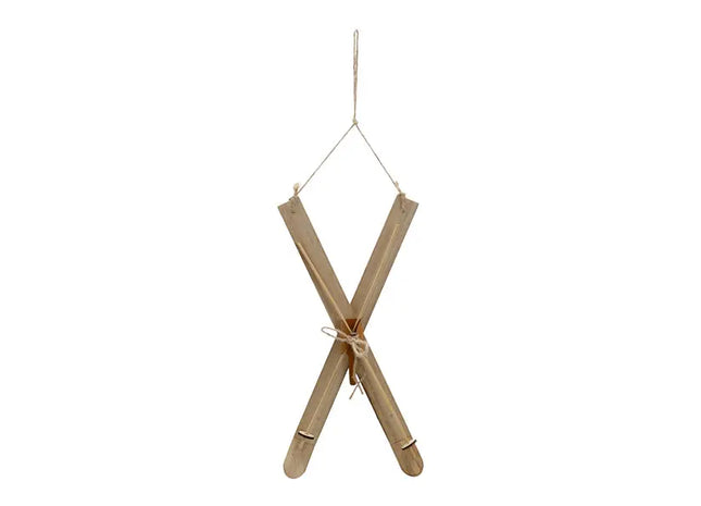 Kleine Deko-Skier zum Aufhängen, Höhe 40cm - Charmante Alpenwanddekoration TK Gruppe® Grosshandel 