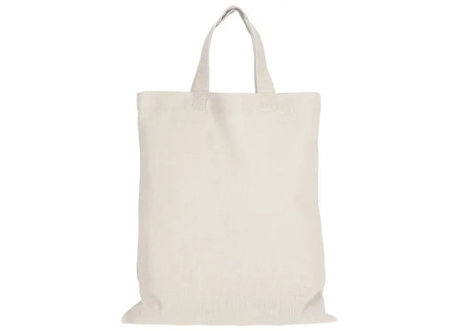 Kleine Einkaufstasche aus Baumwolle, kurze Henkel, natur – kompakt, umweltfreundlich, stilvoll TK Gruppe® Grosshandel 
