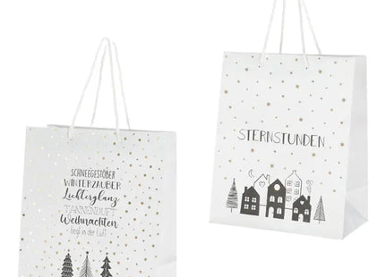 Kleine Festliche Geschenksäckchen, Weihnachts-Set, 2er-Pack, ca. 24 cm hoch TK Gruppe® Grosshandel 