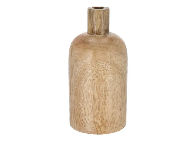 Kleine Gerade Mangoholz-Vase, 22cm - Elegantes Dekorationsstück für Zuhause TK Gruppe® Grosshandel 