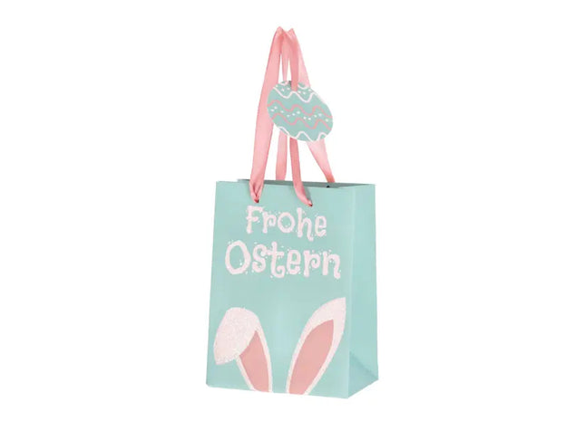 Kleine Geschenktüte 'Frohe Ostern', 14cm Hoch – Ideal für Osterüberraschungen TK Gruppe® Grosshandel 