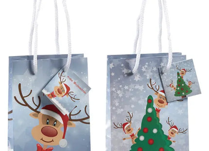 Kleine Geschenktüten Rentier Ole, 2er-Set, Ca. 14cm Hoch TK Gruppe® Grosshandel 