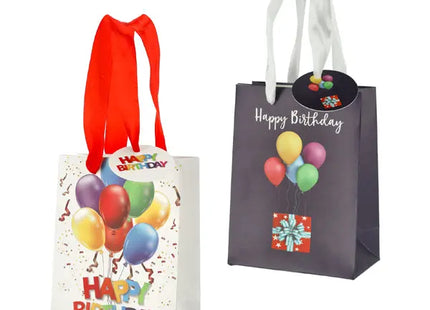 Kleine Geschenktüten 'Happy Birthday Ballons', 2er-Set, 14cm Höhe TK Gruppe® Grosshandel 