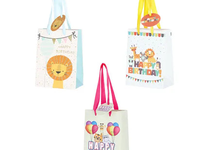 Kleine Geschenktüten für Kindergeburtstag, 3er Set, 14cm - Ideal für Mitgebsel TK Gruppe® Grosshandel 