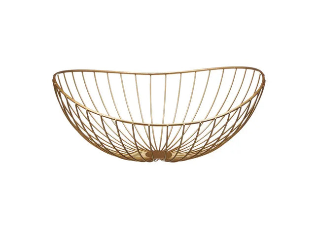 Kleine Goldene Deko-Schale 'Wave', Ca. 31x28cm - Elegantes Tisch-Accessoire TK Gruppe® Grosshandel 