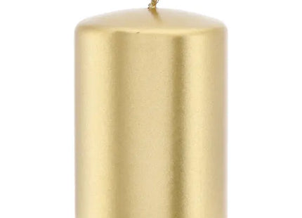 Kleine Goldene Metallic Stumpenkerze, 10cm - Elegantes Wohnaccessoire TK Gruppe® Grosshandel 