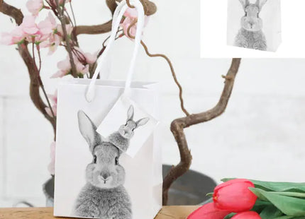 Kleine Hase Geschenktasche, Niedliches Design, Ca. 14cm Hoch - Ideal für Kleinigkeiten! TK Gruppe® Grosshandel 