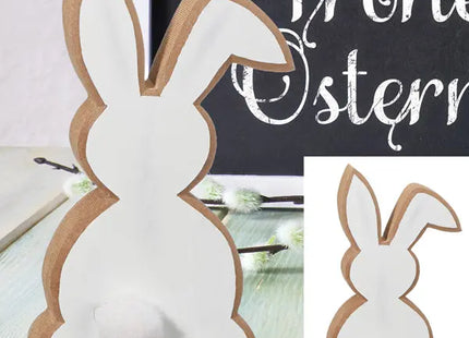 Kleine Hasensilhouette Figur - 13cm Dekorativer Hasen Umriss für Wohn- und Gartengestaltung TK Gruppe® Grosshandel 