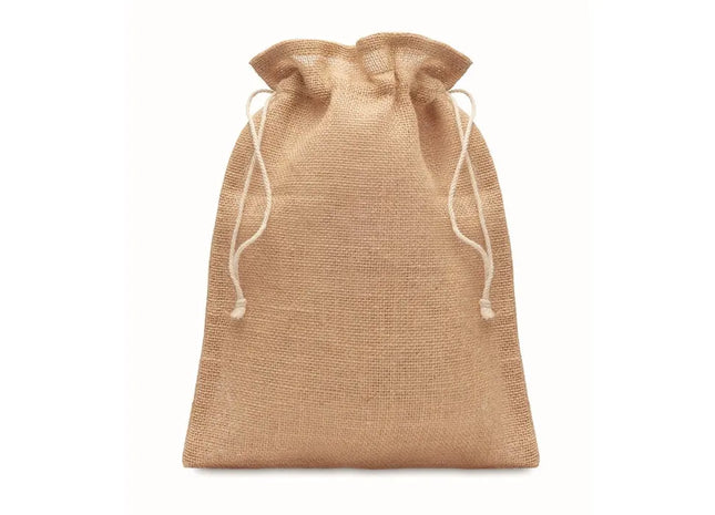Kleine Jute Tasche 14x22 cm JUTE SMALL - beige - umweltfreundlich und vielseitig für den Alltag TK Gruppe® Grosshandel 