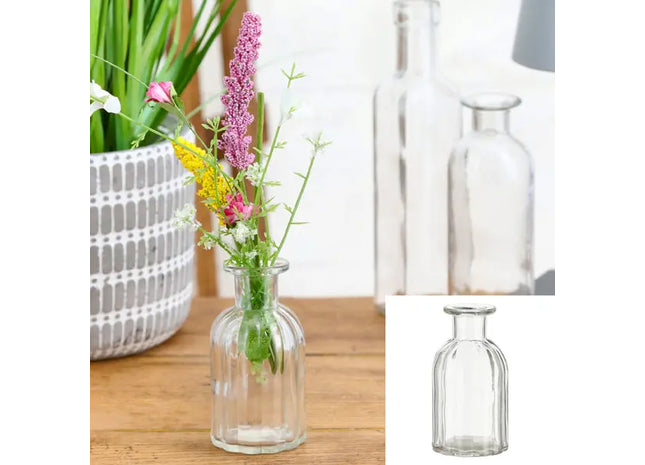 Kleine Klare Glasvase, Kompaktes Design, ca. 5,5x10 cm TK Gruppe® Grosshandel 