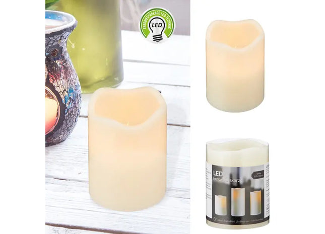 Kleine LED Echtwachskerze – Flammenlos und Sicher, 6,5cm Hoch TK Gruppe® Grosshandel 