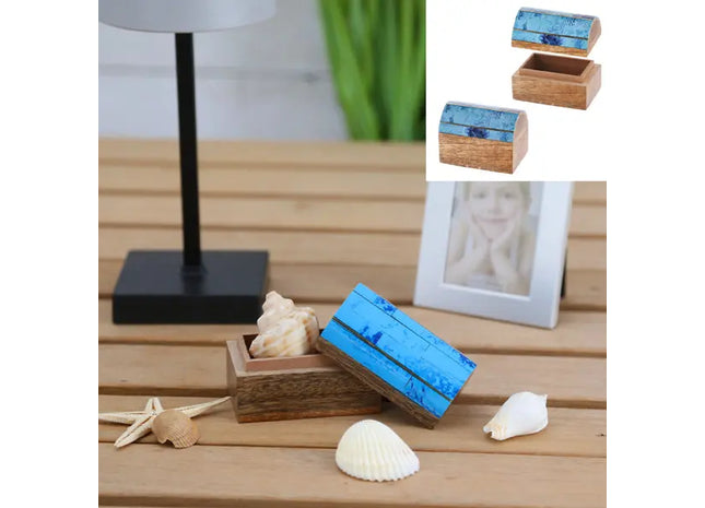 Kleine Maritime Schatzkiste, Nautisches Design, 8cm Breit TK Gruppe® Grosshandel 