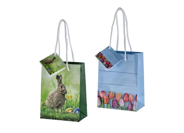 Kleine Oster-Geschenktüte für zarte Geschenke, Ca. 14 cm, 2er-Pack TK Gruppe® Grosshandel 