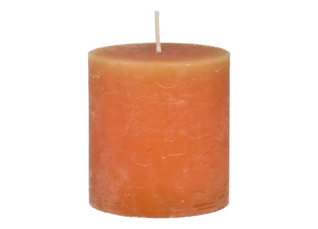 Kleine Rustikale Stumpenkerze in Honig, 7x8cm - Charmantes Lichtelement TK Gruppe® Grosshandel 