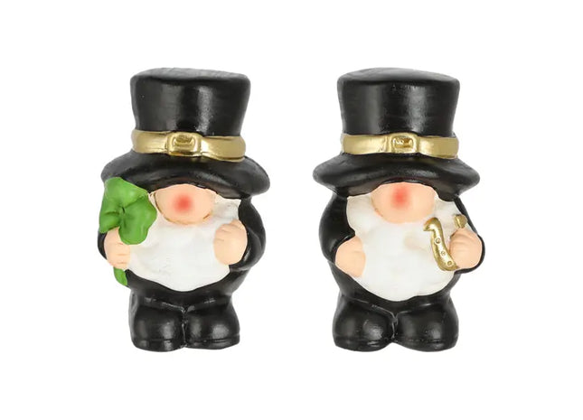 Kleine Schornsteinfeger Wichtel – 2er Set, Glücksbringer Figuren, ca. 7cm Höhe, Dekoration TK Gruppe® Grosshandel 