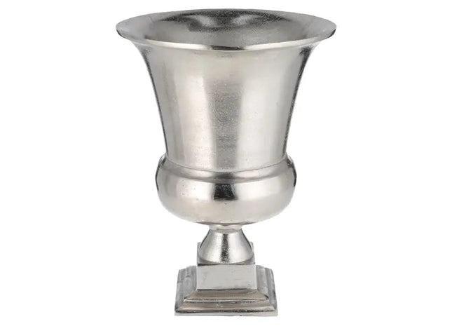 Kleine Silberne Amphore - Dekoratives Element, Höhe ca. 30cm TK Gruppe® Grosshandel 