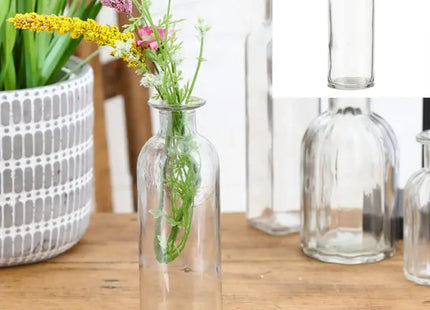 Kleine Transparente Glasvase, Elegantes Schmales Design, ca. 5,5x16 cm TK Gruppe® Grosshandel 