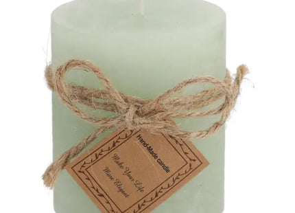 Kleine Türkis Gefrostete Stumpenkerze, Elegantes Textur-Design, 7x8cm TK Gruppe® Grosshandel 