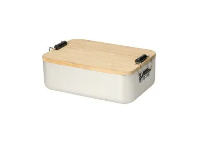 Kleine Vorratsdose Bamboo - Silber und Natur, Stilvolle Aufbewahrungsdose für Küche & Haushalt TK Gruppe® Grosshandel 