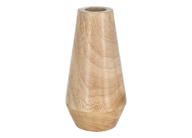 Kleine konische Mangoholz-Vase, ca. 19cm - Stilvolles Tischdekor TK Gruppe® Grosshandel 