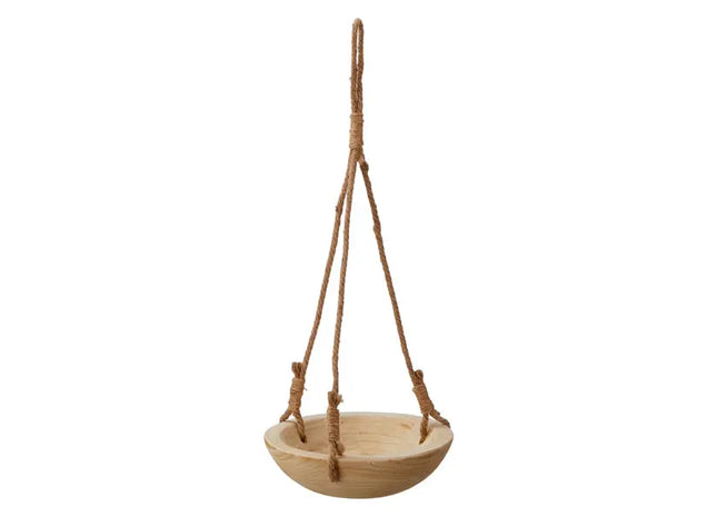 Kleine runde hängende Holz-Dekoschale, 23cm Wanddeko, rustikale Holzschale zum Hängen, Holzdeko TK Gruppe® Grosshandel 