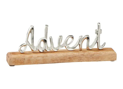 Kleiner Advent-Schriftzug auf Fuß – Festliche Dekoration, 10cm Höhe TK Gruppe® Grosshandel 