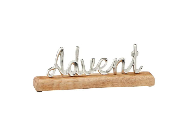 Kleiner Advent-Schriftzug auf Fuß – Festliche Dekoration, 10cm Höhe TK Gruppe® Grosshandel 