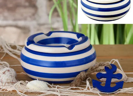 Kleiner Aschenbecher Meeressturm, Maritime Optik, 11 cm Breit TK Gruppe® Grosshandel 