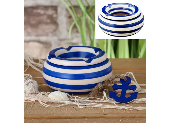 Kleiner Aschenbecher Meeressturm, Maritime Optik, 11 cm Breit TK Gruppe® Grosshandel 