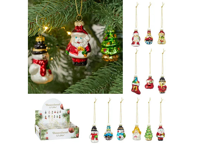 Kleiner Christbaumschmuck Xmas, 12er-Set, ca. 5 cm TK Gruppe® Grosshandel 
