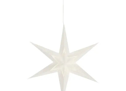 Kleiner Deluxe Papierstern, Weiß, Feines Design, 20cm Durchmesser TK Gruppe® Grosshandel 