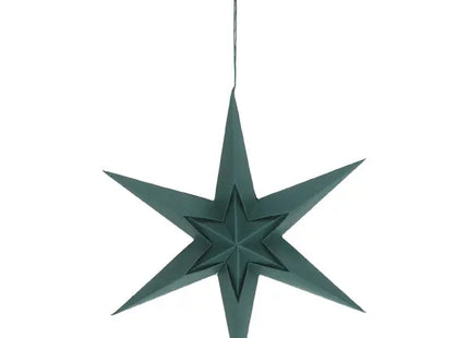 Kleiner Exklusiver Grüner Papierstern, Deluxe Design, 20cm Durchmesser TK Gruppe® Grosshandel 