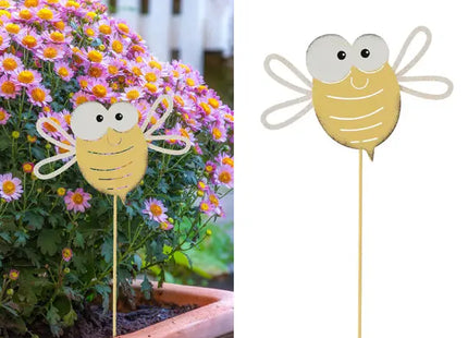Kleiner Gartenstecker Biene aus Metall, Höhe 32 cm TK Gruppe® Grosshandel 