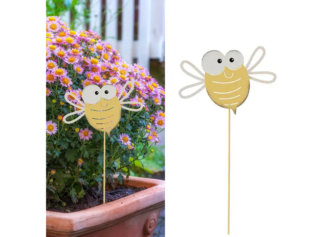 Kleiner Gartenstecker Biene aus Metall, Höhe 32 cm TK Gruppe® Grosshandel 