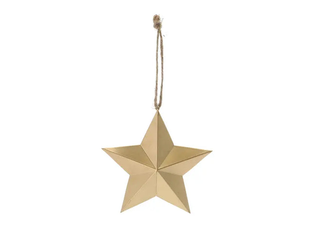 Kleiner Goldener Sternanhänger, Durchmesser ca. 13cm - Eleganter Weihnachtsschmuck TK Gruppe® Grosshandel 