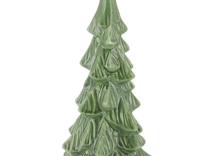 Kleiner Grüner Keramik-Tannenbaum - Kompakte Weihnachtsdeko, 20 cm Hoch TK Gruppe® Grosshandel 