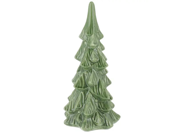 Kleiner Grüner Keramik-Tannenbaum - Kompakte Weihnachtsdeko, 20 cm Hoch TK Gruppe® Grosshandel 