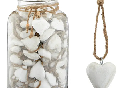 Kleiner Herz-Anhänger in Antikweiß – Eleganter Vintage Charme, 5cm TK Gruppe® Grosshandel 