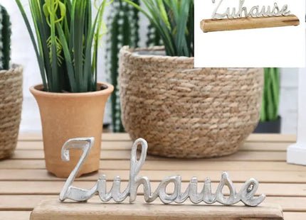 Kleiner Home-Schriftzug auf Standfuß - Ca. 10cm Höhe, Dekoration für Zuhause TK Gruppe® Grosshandel 