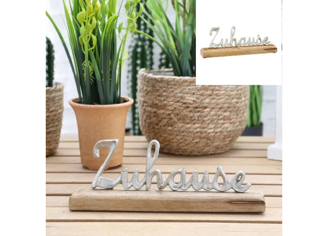 Kleiner Home-Schriftzug auf Standfuß - Ca. 10cm Höhe, Dekoration für Zuhause TK Gruppe® Grosshandel 