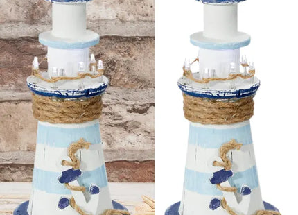 Kleiner LED-beleuchteter Leuchtturm, Höhe ca. 22 cm TK Gruppe® Grosshandel 