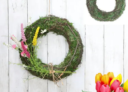 Kleiner Natur-Mooskranz, Grün-Braun, 25 cm Durchmesser - Öko-Dekor TK Gruppe® Grosshandel 