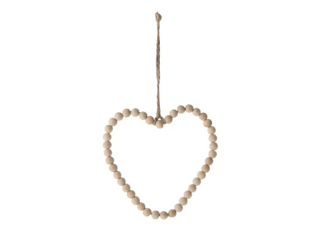 Kleiner Perlenherz Hänger, Dekoratives Herzornament, 12cm TK Gruppe® Grosshandel 