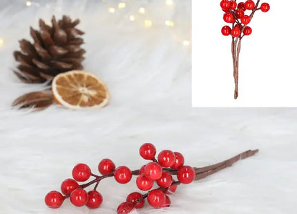 Kleiner Roter Beerenzweig, Dekoratives Element, Ca. 20cm Hoch TK Gruppe® Grosshandel 