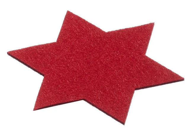 Kleiner Roter Stern-Untersetzer, 15 cm Durchmesser - Praktischer Tischschutz TK Gruppe® Grosshandel 