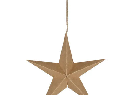 Kleiner Schlichter Papierstern, Naturfarben, 20cm Durchmesser TK Gruppe® Grosshandel 