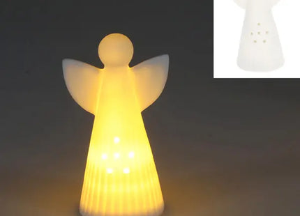 Kleiner Weißer LED-Engel - Himmlische Leuchtdeko, 13 cm Hoch TK Gruppe® Grosshandel 
